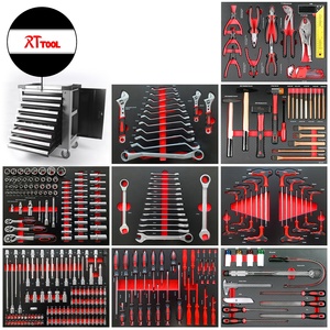RTTOOL OEM - Caja de Herramientas Profesional <span class=keywords><strong>para</strong></span> Mecánicos, Carro de Herramientas con Ruedas, Gabinete de Herramientas con 9 Cajones, <span class=keywords><strong>Banco</strong></span> de Trabajo con Herramientas - Product Image 4
