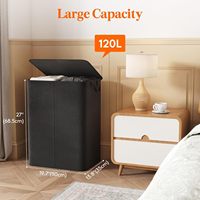 Panier de rangement pliable multifonctionnel en tissu avec poignée, écologique, 100% polyester, pour salle de bain, armoire, camping en plein air, salon