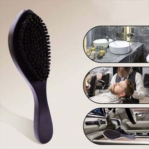 Brosse à cheveux en bois courbée en forme de vague, 100% poils de sanglier, vente en gros - Product Image 2