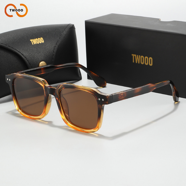 TWOOO T1781 OEM New Square Polarized Sunglasses Fashion Retro Hot Sale Personality Small Frame Trendy  Factory Wholesale
