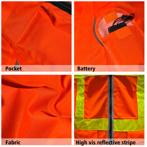 CITICITY Wholesales Visibility Lightweight Safety Vest <b>Led</b> Flashing Clothing <b>Working</b> Vest Men Reflective Vest with <b>Led</b> <b>Lights</b> - Product Image 6