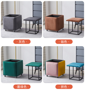 Sgabelli per mobili <span class=keywords><strong>di</strong></span> lusso all'ingrosso spazi <span class=keywords><strong>di</strong></span> risparmio gambe in metallo sgabelli ottomano <span class=keywords><strong>cubo</strong></span> <span class=keywords><strong>di</strong></span> <span class=keywords><strong>Rubik</strong></span> con ruote universali - Product Image 6