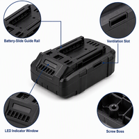 Boîtier supérieur pour batterie d'outil électrique sans fil avec rails coulissants et fentes d'aération, service de moulage par injection sur mesure