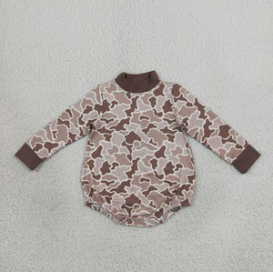 Mono unisex de manga larga para bebé, mono con estampado de camuflaje y cuello alto, suave, para bebés y niños pequeños, otoño - Product Image 5