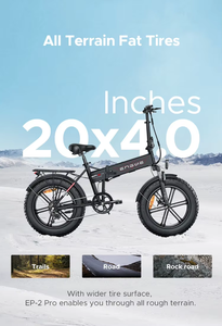 Bicicleta Eléctrica Plegable Engwe EP-2 Pro, 250w, 13ah, 48v, Neumáticos Anchos, para Montaña, Ciudad y Carretera, en Stock en la UE - Product Image 3