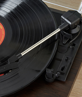 Venta caliente Vintage Reproductor de discos de vinilo BT y AUX Sistema estéreo Reproductor de discos Altavoz Estilo Retro