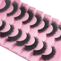 8 paires de faux cils 3D en faux vison, épais, naturels, volumineux, doux, légers, avec bande noire, pour femmes, maquillage Y08