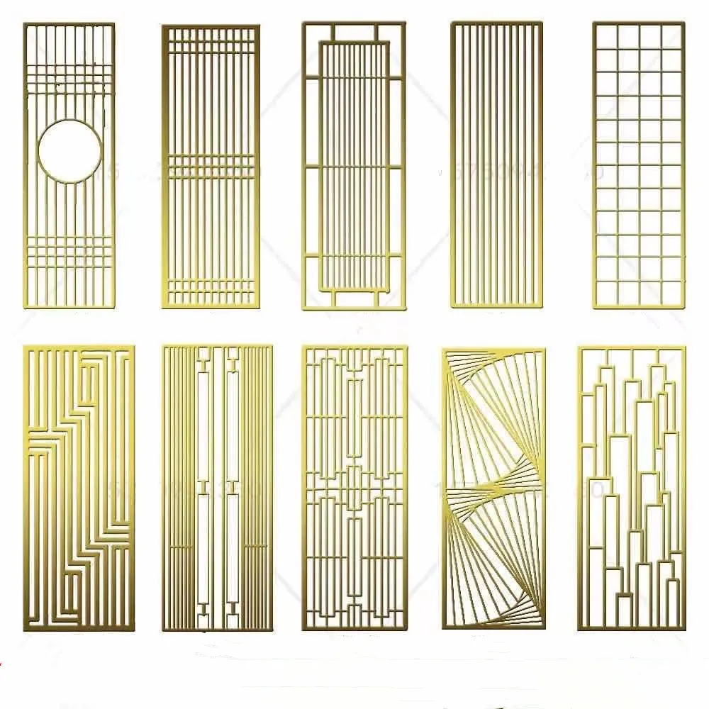 Custom Design Metalen Panelen Decoratieve Rvs Gold Screen Lobby Partities Decoratieve Partities Scheidingswand