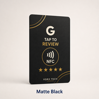 Carte NFC Vorx Tech pour avis Google, à coller ou à scanner, personnalisée et imprimée, avec puce NTAG213