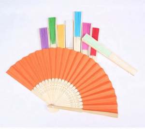 Abanico Plegable de Seda de Bambú de Colores, Abanico de Mano Chino para Boda con Bolsa de Organza 21x38cm para Bodas y Eventos de Conciertos - Product Image 4