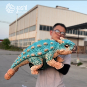 Marioneta de mano de dinosaurio personalizada de alta calidad-Modelo de anquilosaurio para actuaciones al aire libre de bebés - Product Image 1