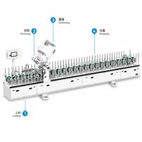 Machine de laminage par film pour plinthes en PVC, profilés MDF ou en bois