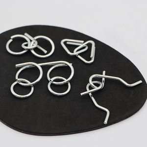 Rompecabezas <span class=keywords><strong>de</strong></span> alambre <span class=keywords><strong>de</strong></span> metal personalizado <span class=keywords><strong>IQ</strong></span> <span class=keywords><strong>Test</strong></span> Brain Teaser Unlock Interlock Game Fun Challenge para niños y <span class=keywords><strong>adultos</strong></span> Party Favor - Product Image 4