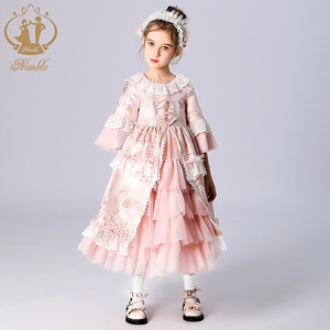 Agile Boutique Lolita Bambini <span class=keywords><strong>Abito</strong></span> Da Sera Le Ragazze Bigné Del Partito Del Vestito Dei Bambini Abiti Lunghi Con Copricapo Tulle <span class=keywords><strong>Abito</strong></span> Da Principessa - Product Image 2