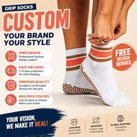 Chaussettes de yoga en coton respirant de haute qualité avec logo personnalisé, antidérapantes, chaussettes de yoga en coton, chaussettes de pilates pour femmes