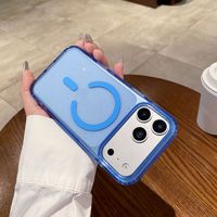 Coque de téléphone magnétique à chargement sans fil en TPU et PC, transparente et scintillante, pour iPhone 17 Pro Max 18 Pro Max