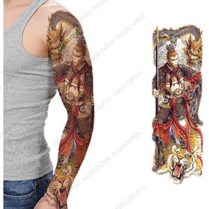 1 Juego por 3 hojas mono rey impermeable pegatinas de tatuaje temporal, Mangas de brazo completo Venta caliente Black Myth Game pegatinas de tatuaje - Product Image 3