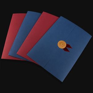 Wholesale Custom Printing A4 File Certificate Holder Foil Stamp Paper Diploma Cover Folder for Graduation - Product Image 1