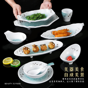 Xiangyuanmei tableware <b>melamine</b> <b>plates</b>, commercial creative restaurant <b>plates</b>, imitation porcelain plastic <b>plates</b>, irregularly - Product Image 4