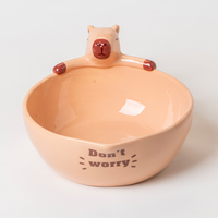 Ensemble de bol et d'assiettes en céramique Capybara mignon Design écologique pour une expérience culinaire confortable et adorable de 250ml