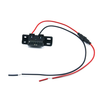 Câble OBD noir et rouge, adaptateur de charge OBDII 16 broches avec fusible pour alimentation GPS, câble OBDII depuis la batterie du véhicule, 40 cm