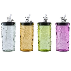 Vaso de Agua de Vidrio de Lujo con Tapa y Pajita, Diseño de Diamante Transparente de Alta Gama, Taza para Beber en el Hogar - Product Image 5