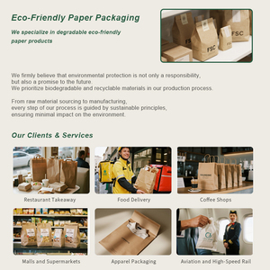 Túi giấy Kraft cấp thực phẩm tùy chỉnh với cửa sổ có thể nhìn thấy cho thịt nướng và bánh mì Pháp - Product Image 5