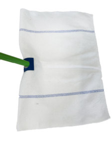 Chiffon de nettoyage double face simple en coton recyclé écologique à bonne absorption avec œillet, fourni par l'usine - Product Image 1