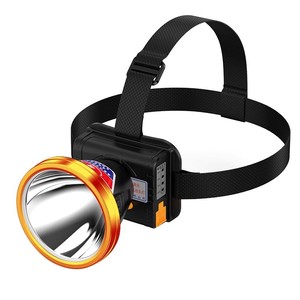 ไฟหน้าแบบเหนี่ยวนำ LED แบตเตอรี่แบบชาร์จไฟได้ ไฟตกปลาสำหรับกลางแจ้ง แสงสีขาว - Product Image 1