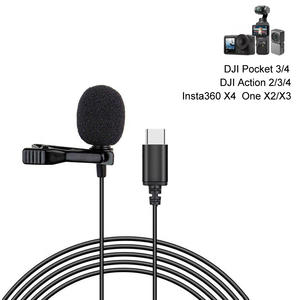 1,5 M de longitud <span class=keywords><strong>DJI</strong></span> Pocket 3/4 tipo C <span class=keywords><strong>Mini</strong></span> solapa Lavalier Clip-on micrófono de condensador para <span class=keywords><strong>DJI</strong></span> Action <span class=keywords><strong>2</strong></span>/3/4 Cámara deportiva - Product Image 3