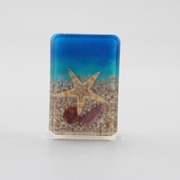 Décoration de maison en résine artisanale avec crabe et étoile de mer réels, souvenir de plage d'été