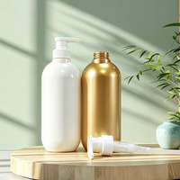 Flacon de shampoing de luxe pour hôtel, 500 ml, grande capacité, rose gold/or/argent, flacon de lotion, flacon de parfum, flacon cosmétique en plastique