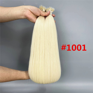 100% di alta qualità Remy Nano Ring extension per capelli europei sani e lisci tinti 100% capelli umani Remy Nano punte di <span class=keywords><strong>colore</strong></span> <span class=keywords><strong>biondo</strong></span> <span class=keywords><strong>chiaro</strong></span> - Product Image 3