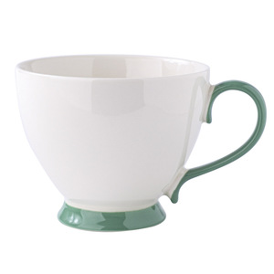 Taza de Cerámica de Porcelana, Color Sólido Rojo Verde, Apta para Lavavajillas y Microondas, Taza de Regalo para Oficina - Product Image 3