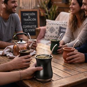 Juego de <span class=keywords><strong>Mate</strong></span> de Cerámica <span class=keywords><strong>Mate</strong></span> de 350ml con Base <span class=keywords><strong>Oro</strong></span> Rosa, Bombilla y Cuchara para Té - Product Image 5