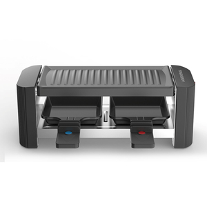 Grill électrique ANDONG pour 2 personnes avec plaque antiadhésive ou en pierre, planche mécanique en acier laminé à froid ou en ardoise - Product Image 2
