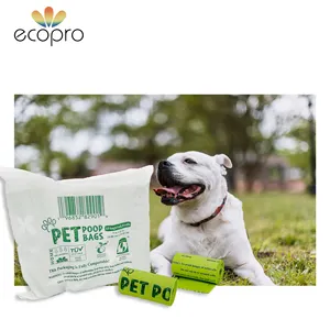 Sacchetto per cacca di cane personalizzato con amido di mais 100% compostabile usa e getta