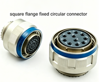 Connecteur circulaire J599/20WB35PN1, prise traversante à montage sur bride, 13 broches, cuivre plaqué or, connecteur à boîtier métallique