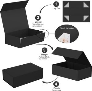 Custom Magnet Folding Paper <strong>Flat</strong> <strong>Pack</strong> Packaging <strong>Box</strong> Luxury Magnetic <strong>Gift</strong> <strong>Box</strong> with Magnet Closure - Product Image 5