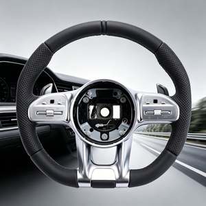 พวงมาลัยอัพเกรดสีเงินสำหรับรถ Mercedes-Benz <span class=keywords><strong>Amg</strong></span> W204 W205 W206 W218 W210 S550 X166 C43 W212 - Product Image 1