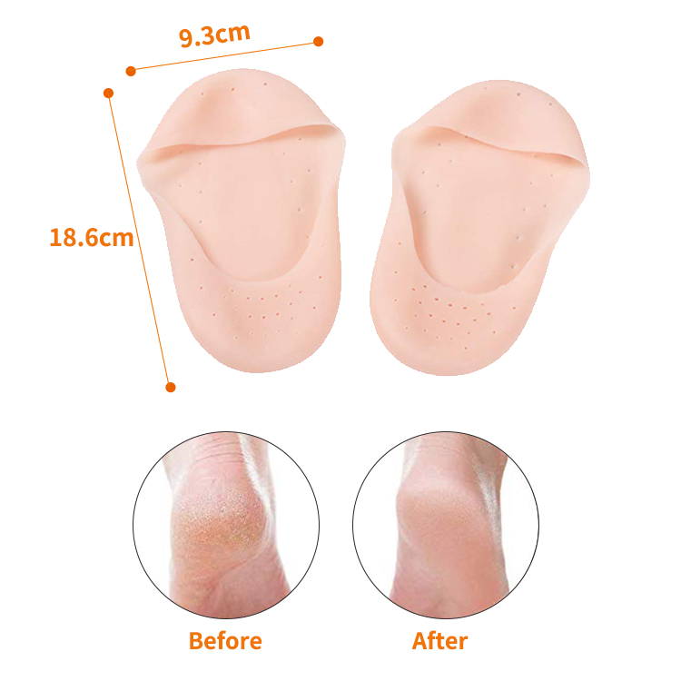 Anti Crack Full Length Silicone Foot Protector Moisturizing Socks for Foot-Care and Heel Cracks