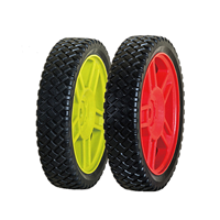 Roue en plastique de 6/7/8 pouces pour tondeuse à gazon, chariots de jardin, poussettes, poubelles