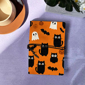Per tutti gli usi Vintage Notebook PU Cover ciondolo grande per la contabilità <span class=keywords><strong>note</strong></span> con gatti neri fantasmi pipistrelli Pattern zucche sul - Product Image 1