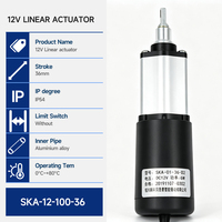 Actionneur linéaire électrique à balais CC 12V/24V durable, course 36mm 50N, pour applications industrielles et électroménager SKA