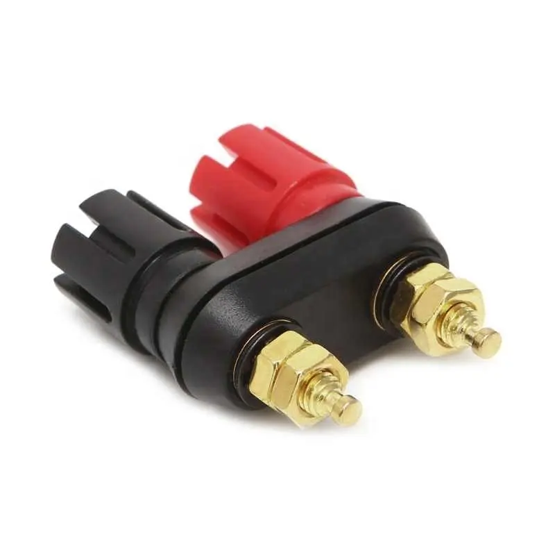 Dual 4Mm Banana Plug Jack Socket Binding Post Voor Speaker Versterker Terminal 43X15X35Mm Rood/Gold Tone/Zwart