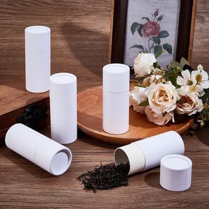 บรรจุภัณฑ์กล่องกระดาษคราฟท์ทรงกลมย่อยสลายได้สำหรับชา พร้อมเคลือบ UV ลามิเนตด้าน ปั๊มนูน ขนาดและสีตามสั่ง ขายส่ง - Product Image 5