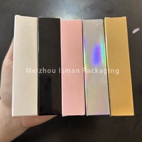 Boîte de gloss à lèvres ISMAN W23*H103mm Rose Blanc Noir Or Emballage en papier laser Vente en gros Logo personnalisé Fabricant d'usine Pro