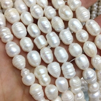 Fil de perles d'eau douce naturelles, pour la conception des bracelets et colliers, pierres ovales rondes, baroques, bijoux, DIY, Stock en ue