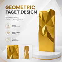 Trofeo de Resina con Corte de Diamante 3D, Forma Personalizada, HBL OEM ODM, Premio para Reuniones Anuales Empresariales, Recuerdo
