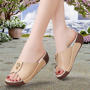 Women's Fashion Outdoor PU <b>Sandals</b> Breathable <b>Waterproof</b> Lightweight Summer Slippers with Buckle Closure - Product Image 3